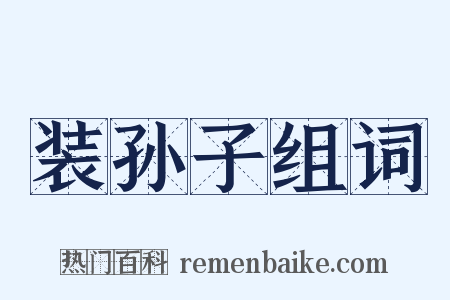 装孙子组词是什么意思的图片